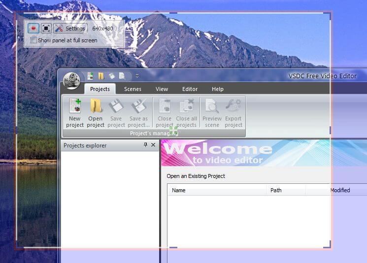 VSDC Free Screen Recorder Software.