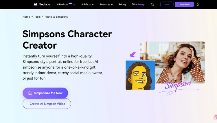 AI Simpsons Character Creator - Media.io