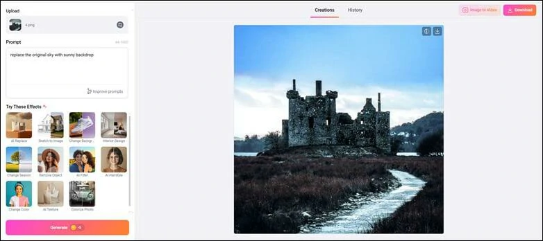Replace New Sky in Your Photo and Make Download