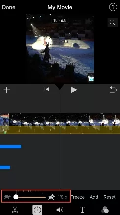 Slow Down a Video on iPhone iMovie