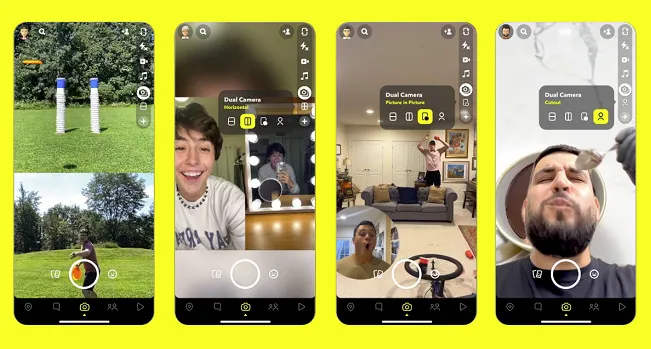 Snapchat Dual Camera Options