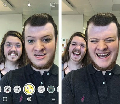 Face Change on Snapchat with a Real Person