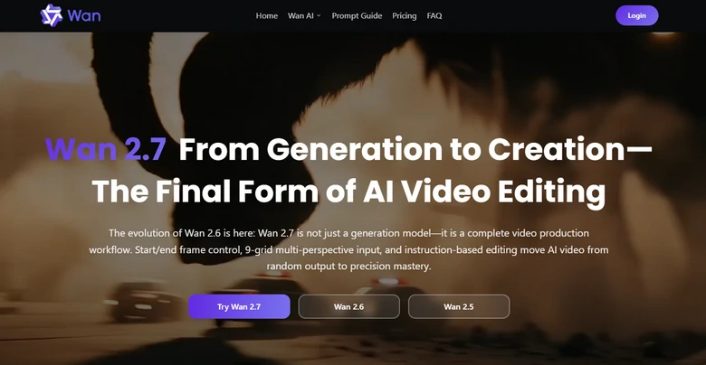 Wan 2.7 Video Generation Model Interface