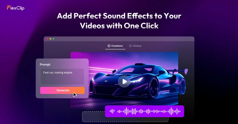Add Sound Effects to Video with FlexClip's AI Video-to-sfx Generator