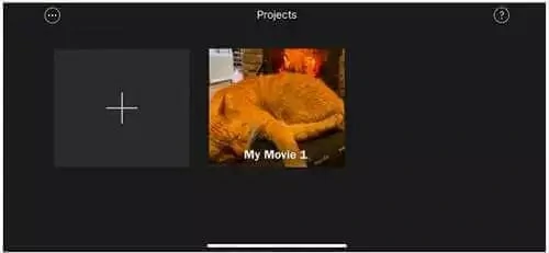 Create a New Project in iMovie