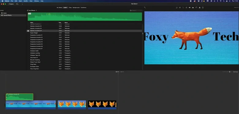 Preview Sound Effects and Add to Timeline
