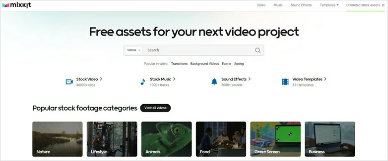 Sound Effects Download Website for iMovie Users - Mixkit