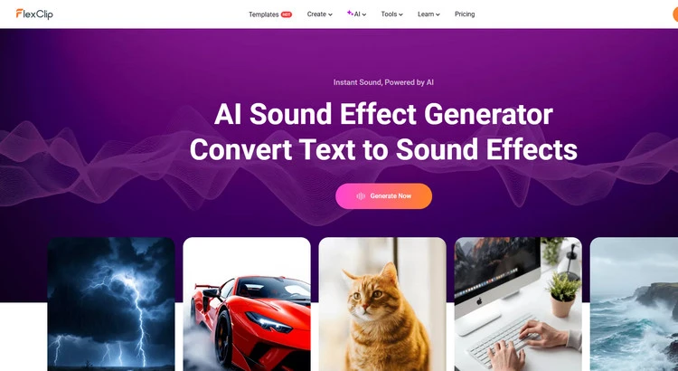 AI Sound Effect Generator - FlexClip