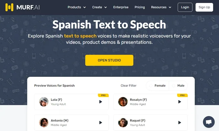 Spanish Text to Speech Converter - Murf.ai