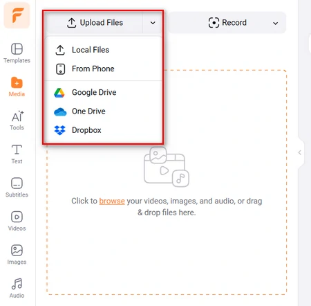 Upload Resources to FlexClip