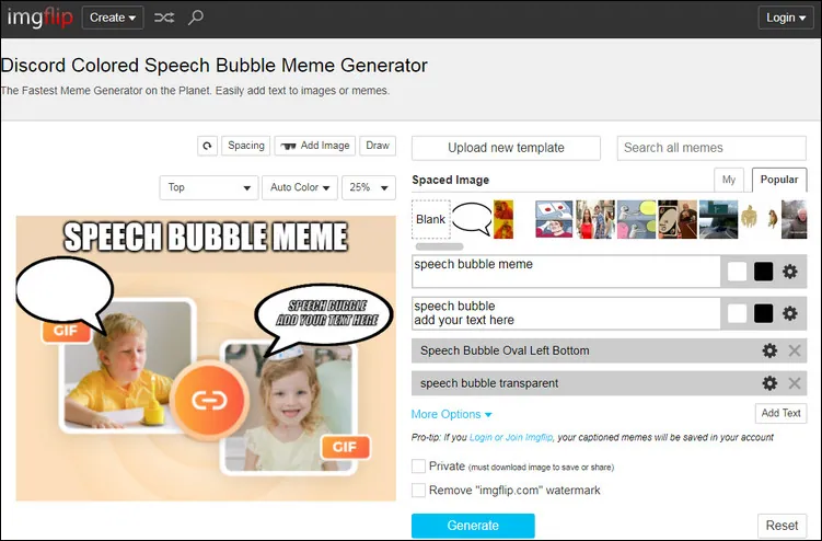 Free Online Speech Bubble Meme Generator - Imgflip