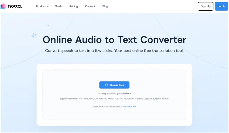 Best Speech to Text Converter - Notta