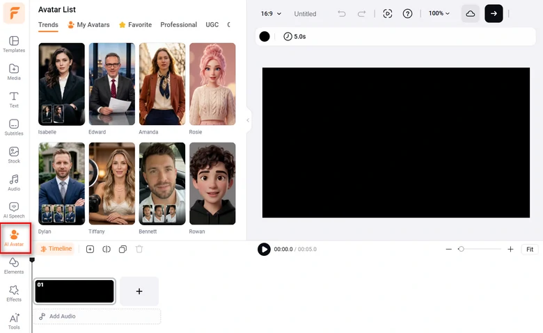 Pick a Default AI Avatar