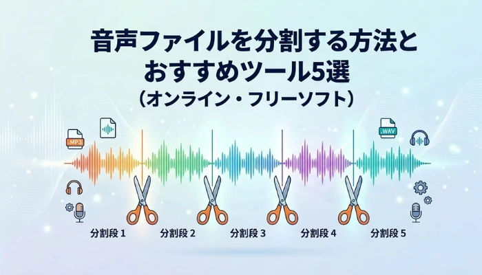 音声ファイルを分割する方法とおすすめツール