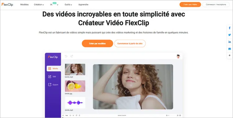 FlexClip Vue d'ensemble