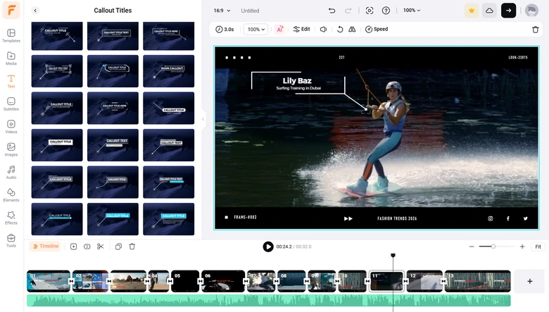 Motion Tracking the Sports Player with Text