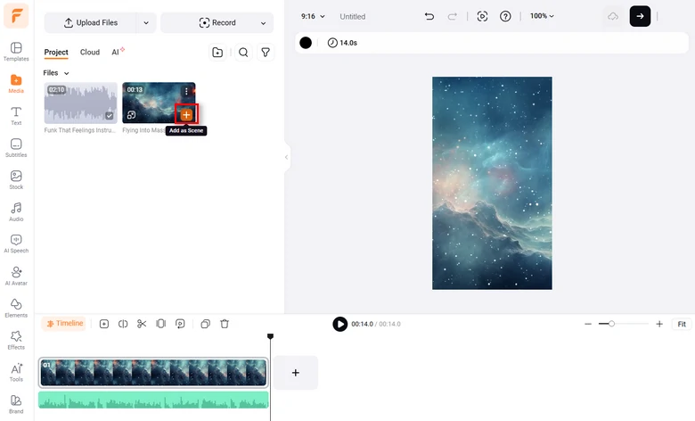 Add Resources to FlexClip's Timeline