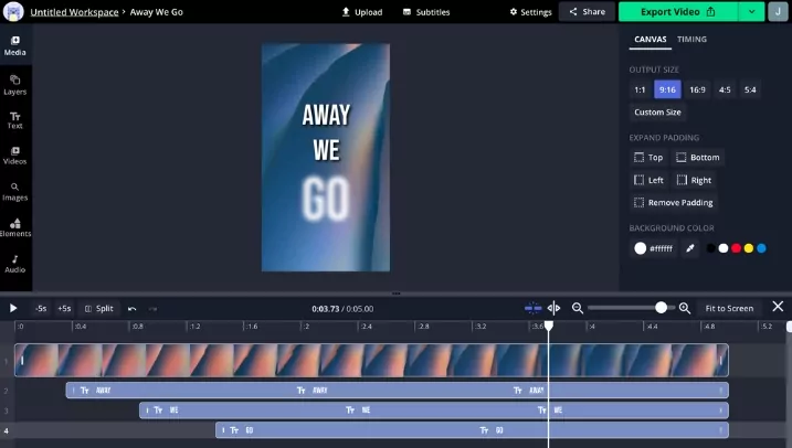 Spotify Canvas動画を作る- Kapwing