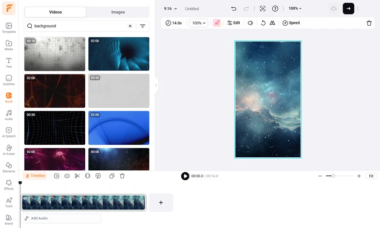 Use Resources from FlexClip Stock Library