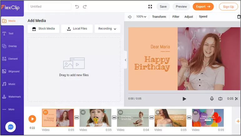 Make a Square Video - Add Media