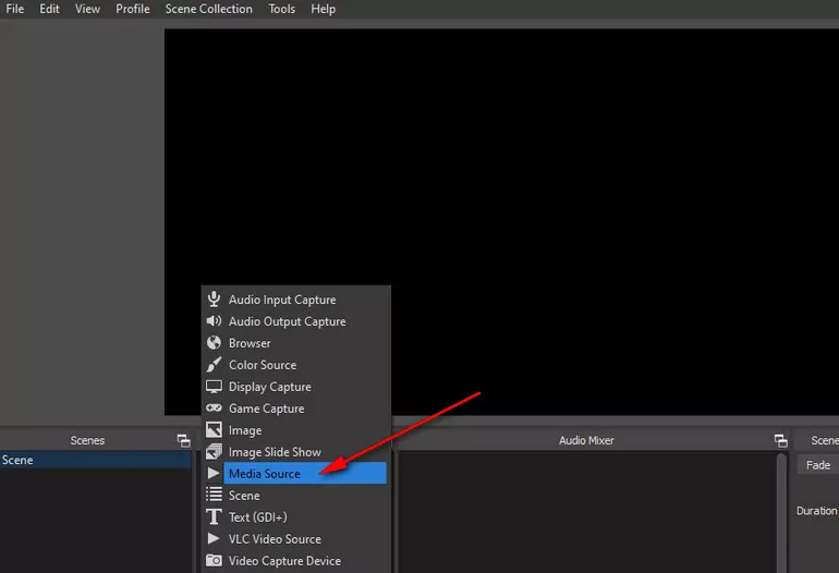 Add Starting Soon Screen to OBS Studio - Step 1