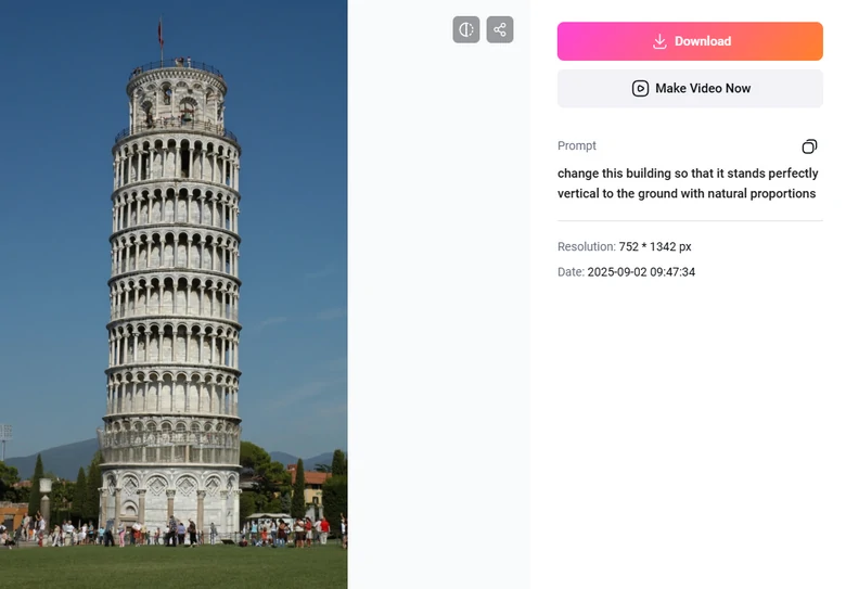 Export/Share Straighten Image