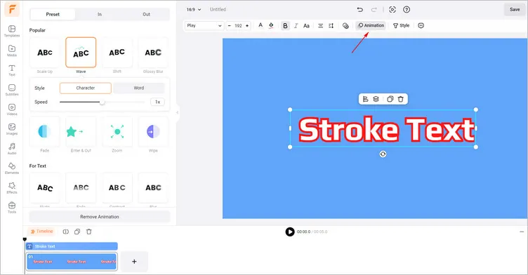 Add Animation to Your Stroke Text - FlexClip