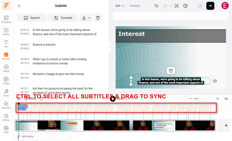 Sync Subtitle with Video