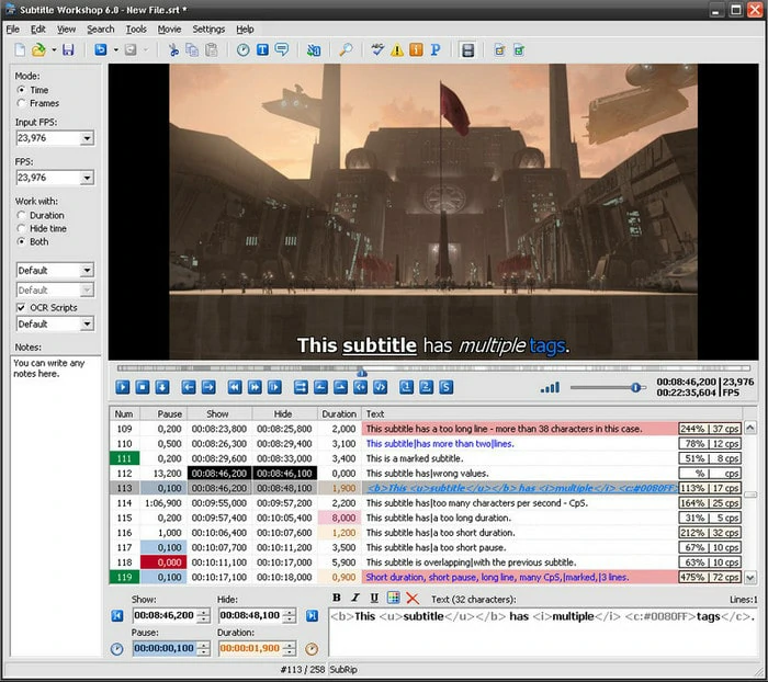 The Best Subtitle Editor for Mac - Subtitle Workshop