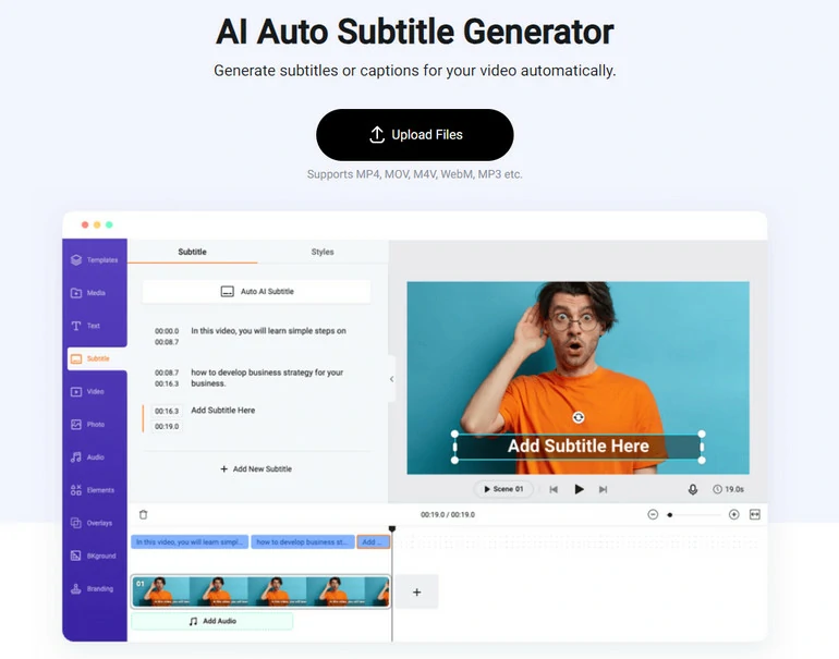 AI Subtitle Tool FlexClip Overview