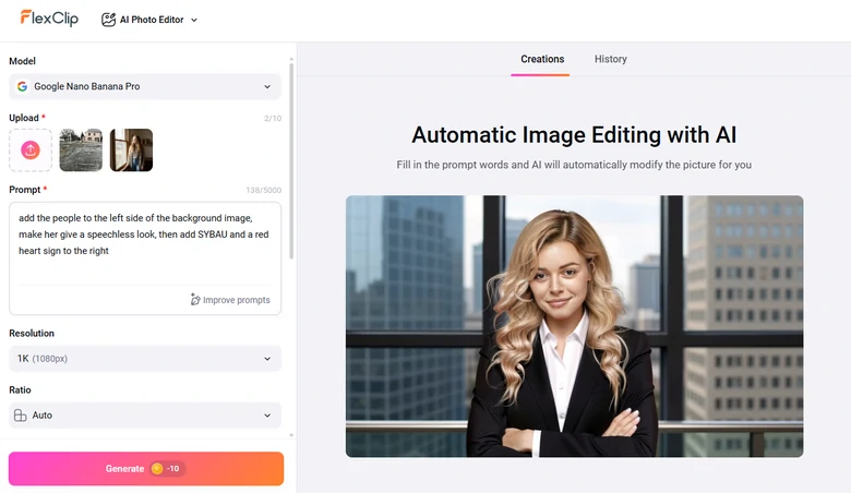 FlexClip Generating Sybau Meme