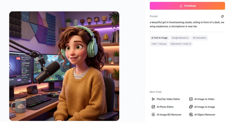 Animated Character Generation Output