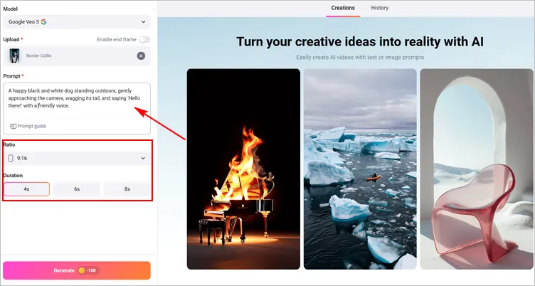 Turn a Still Dog Photo into a Talking Dog Video - Prompt and Generate