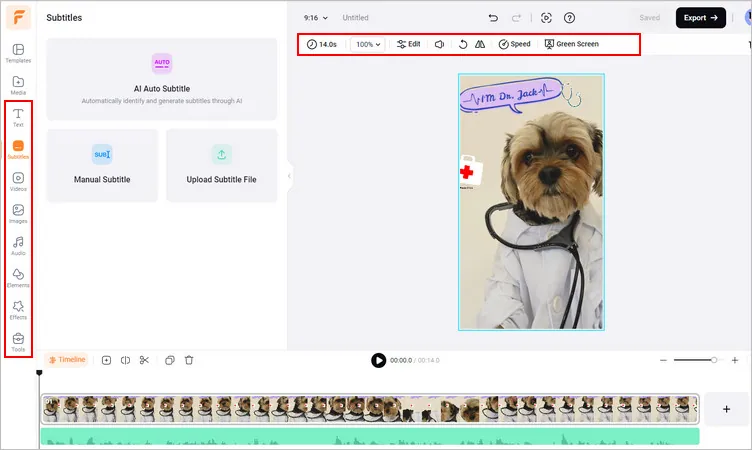 Make a Talking Dog Video Online - More Edits