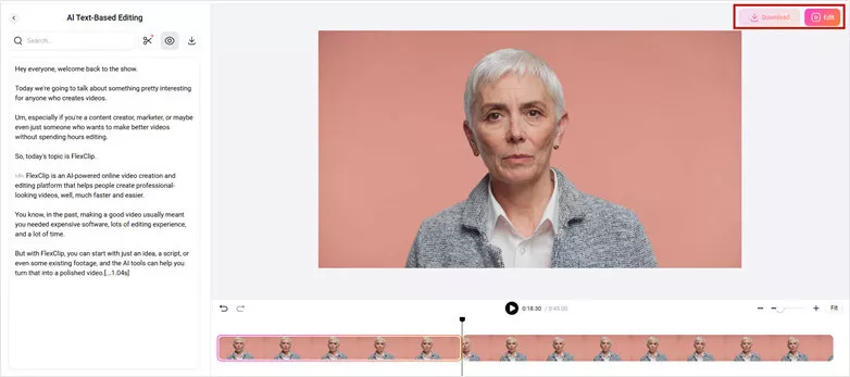 Export Your Edited Talking Video or Continue Edits