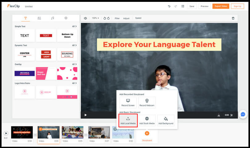Upload teaching videos and images.