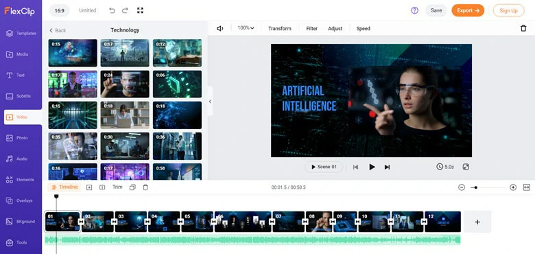 An All-in-one Technology Video Editor Online - FlexClip