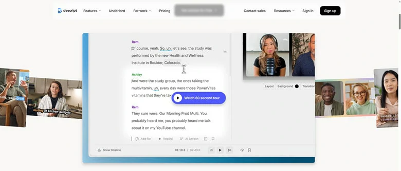 Text-based Video Editor Online - Descript