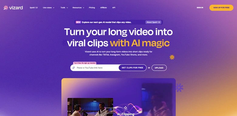 Text-based Video Editor Online - Vizard.ai