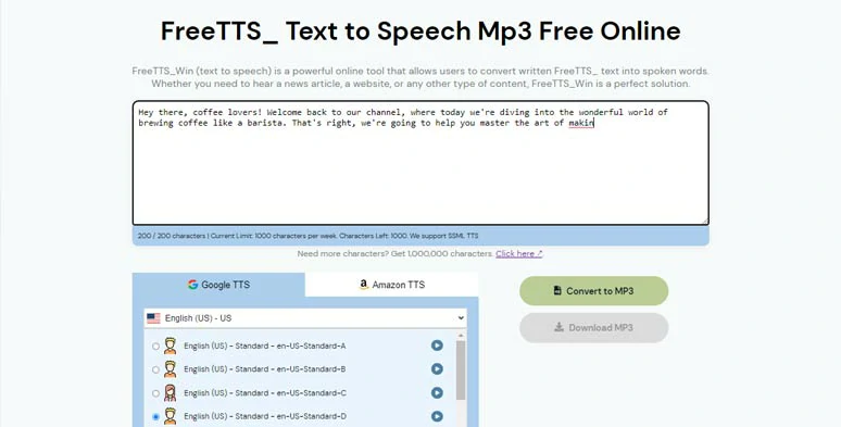 Convert text to MP3 by FreeTTS