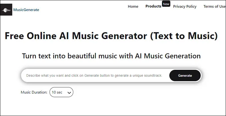 人工智能音乐发生器from Text - Music Generate