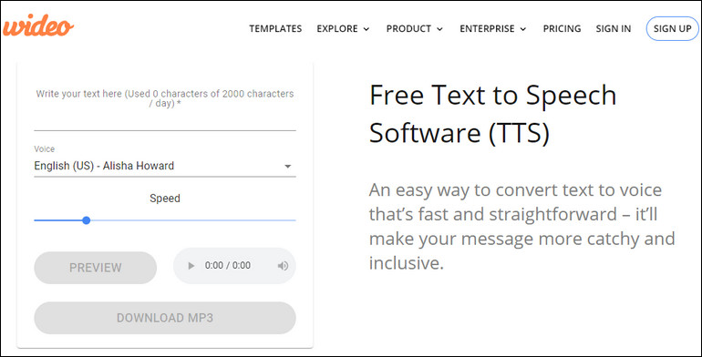 Text to Speech Tool - Wideo