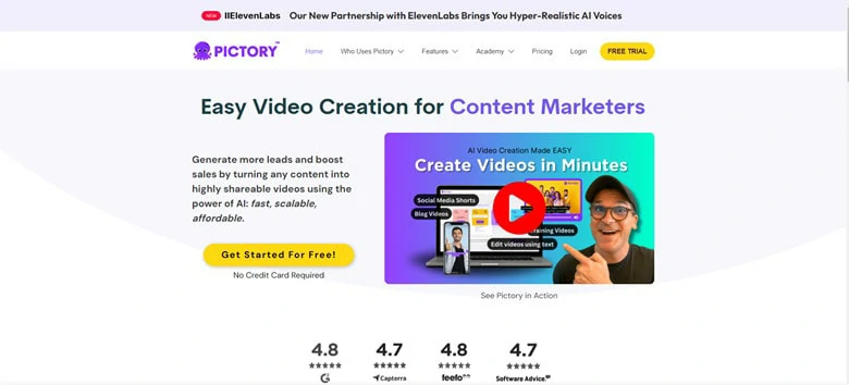 The Best Text to Video AI Converter Online - Pictory