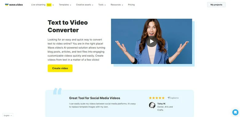 The Best Text to Video AI Converter Online - Wave Video