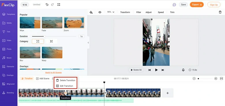 Upload Video to Timeline