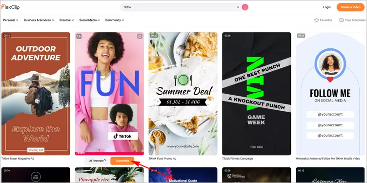 Make a TikTok Outro - Pick a Template