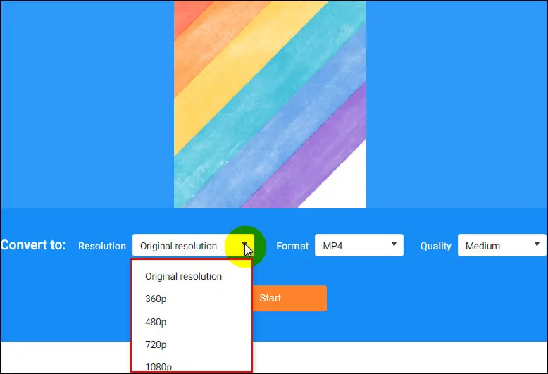 Downscale Video Resolution for TikTok - Setting