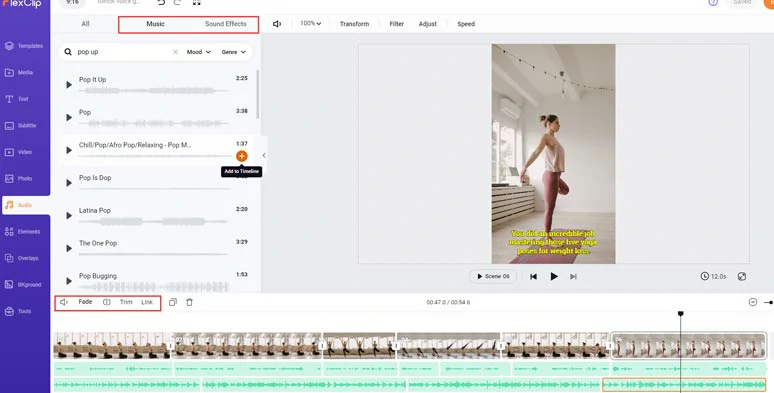 Add royalty-free music and sound effects to bring your TikTok videos to life