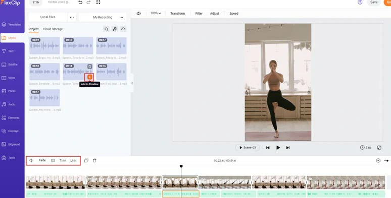 Align all the AI TikTok voices to match the right TikTok video scenes