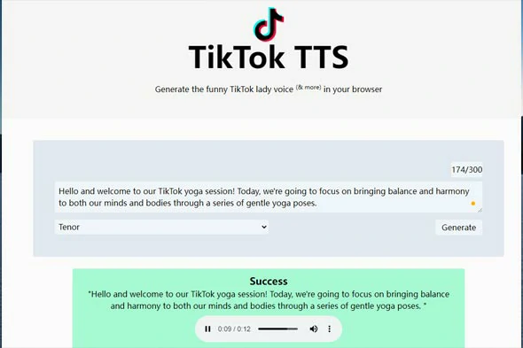 Use TikTok TTS to generate funny text-to-speech voices for TikTok videos.